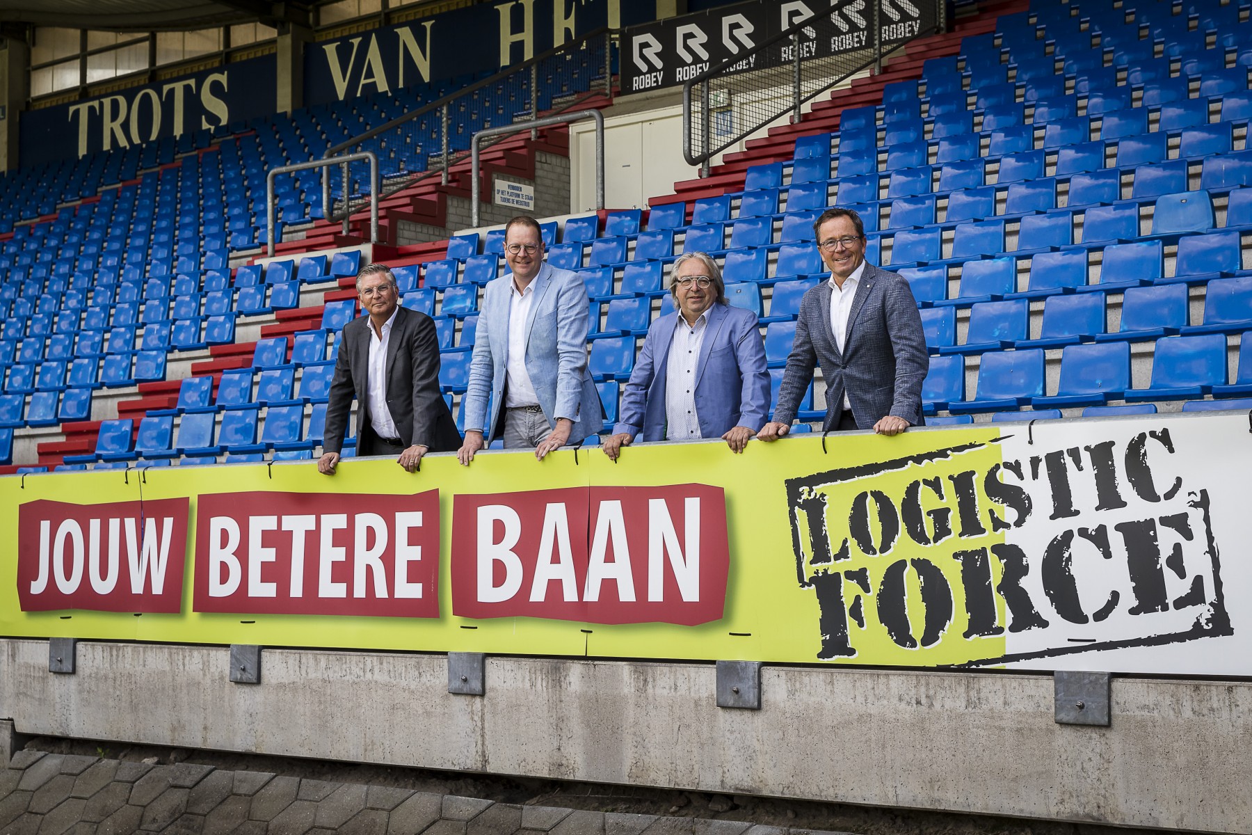 (van links naar rechts: Martin van Geel, Geert van der Werf, Michel Stoops, Jos de Kruif)